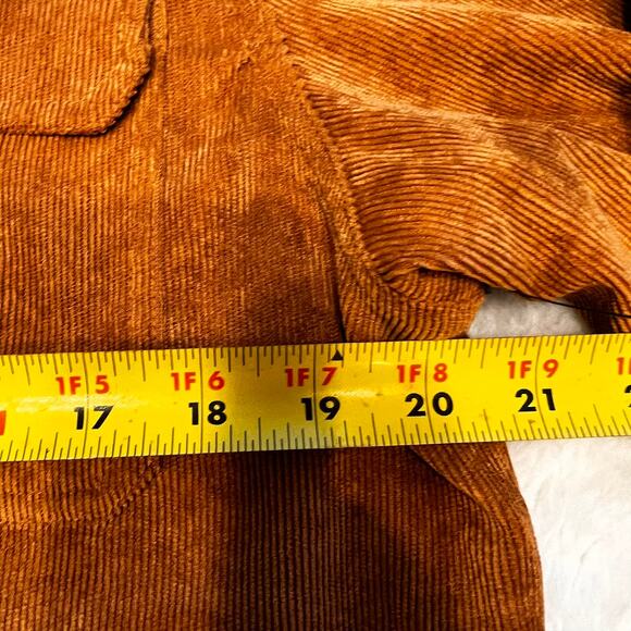 NWT Aeropostale Caramel Cafe Hooded Corduroy Button Up Long Sleeve Shirt Size M - Picture 7 of 8
